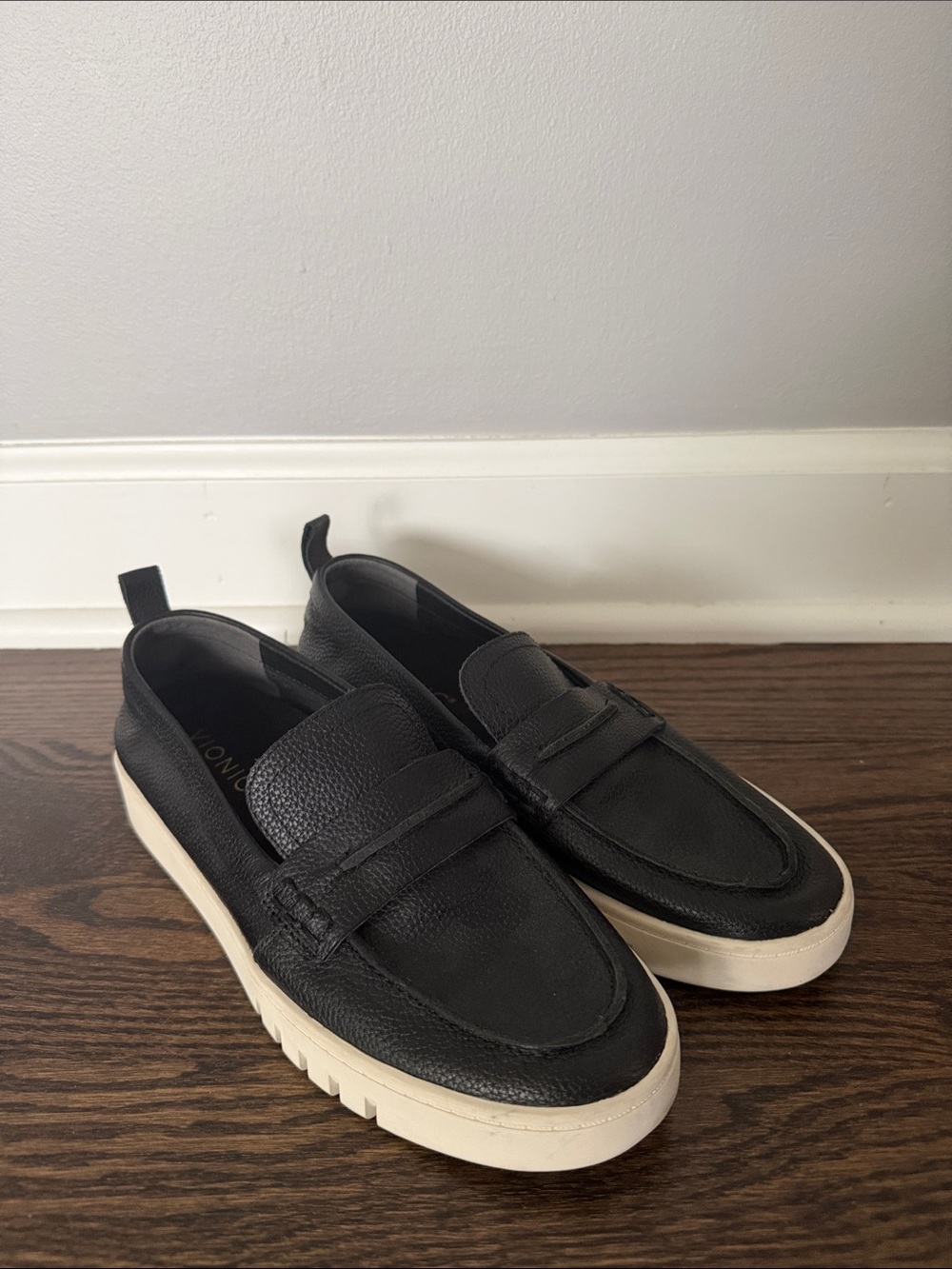 Women’s Vionic Black Leather Slip-On Loafers